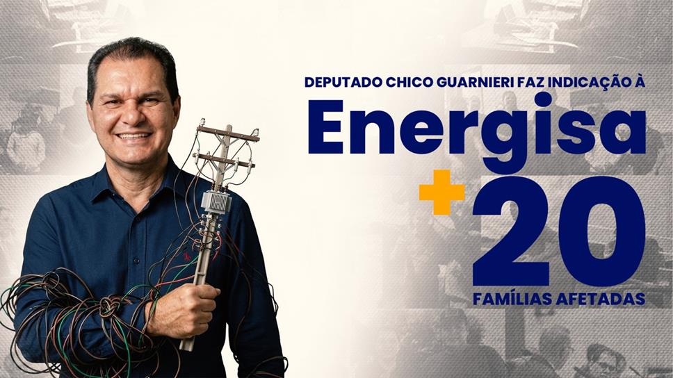 Apagões no campo levam Chico Guarnieri a cobrar solução urgente da Energisa