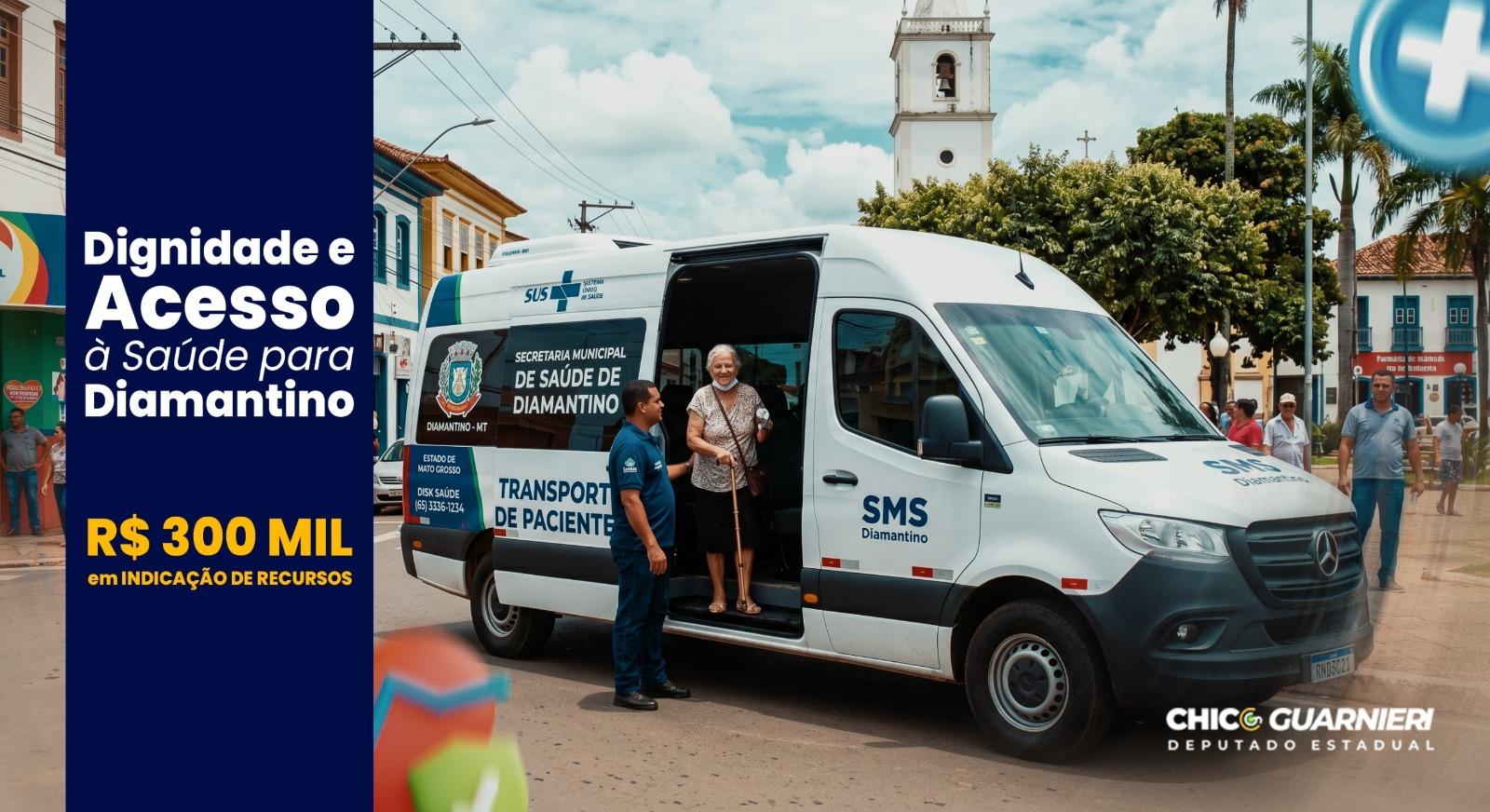 Chico Guarnieri solicita R$ 300 mil para reforçar transporte de pacientes em Diamantino