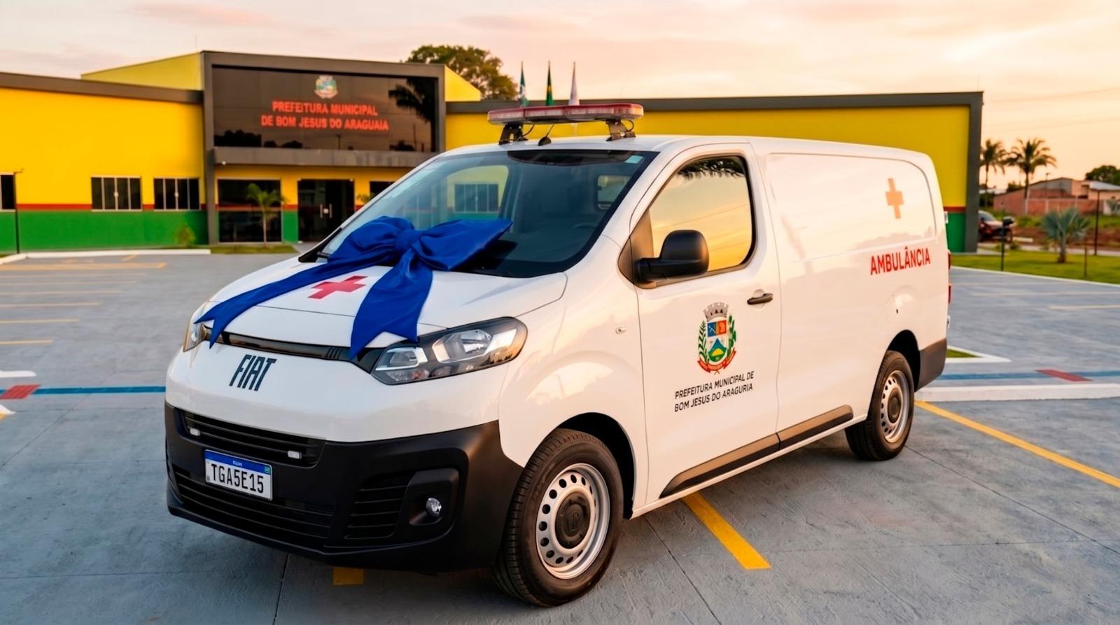 Ambulância articulada por Chico Guarnieri reforça saúde em Bom Jesus do Araguaia