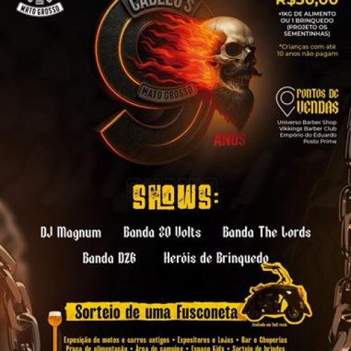 DIA 4 DE OUTUBRO – Cabelu’s Moto Clube celebra 9º aniversário com programação especial em Tangará da Serra